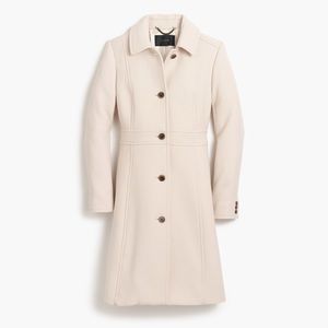 Italian Double Cloth Wool Coat Thinsulate white
